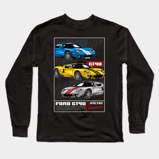 Retro V8 GT40 Car Long Sleeve T-Shirt